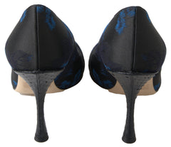 Dolce & Gabbana Blue Floral Ayers Crystal Pumps Shoes -   -  Dolce & Gabbana.
