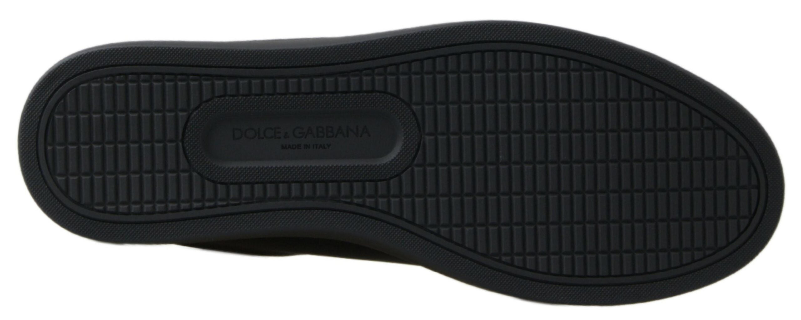 Dolce & Gabbana Black Gold Leather Classic Sneakers Shoes -   -  Dolce & Gabbana.