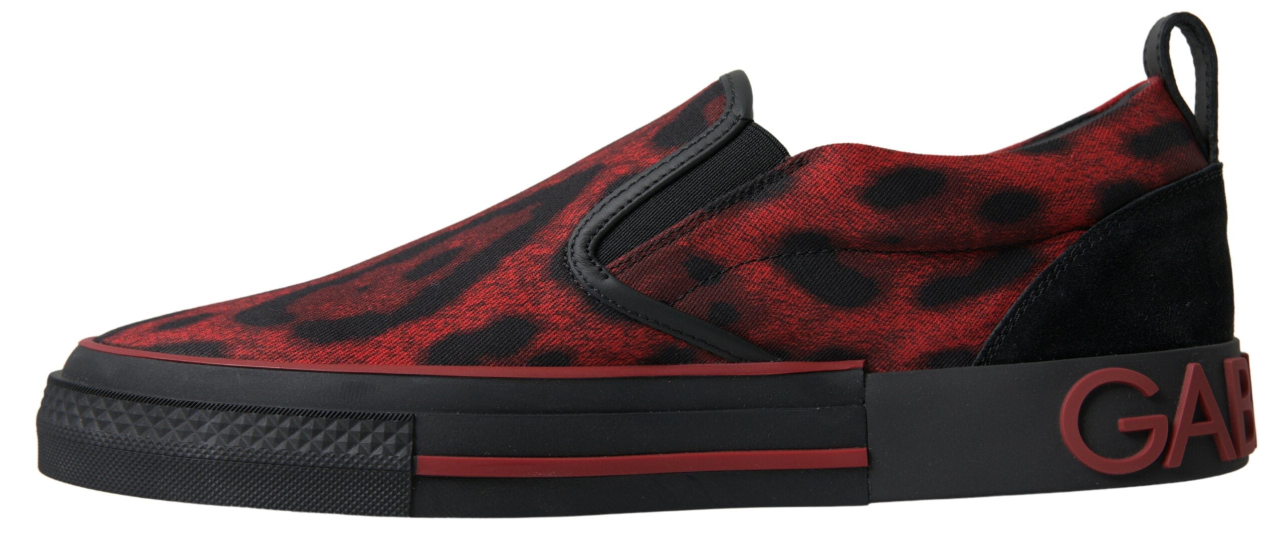 Dolce & Gabbana Red Black Leopard Loafers Sneakers Shoes -   -  Dolce & Gabbana.