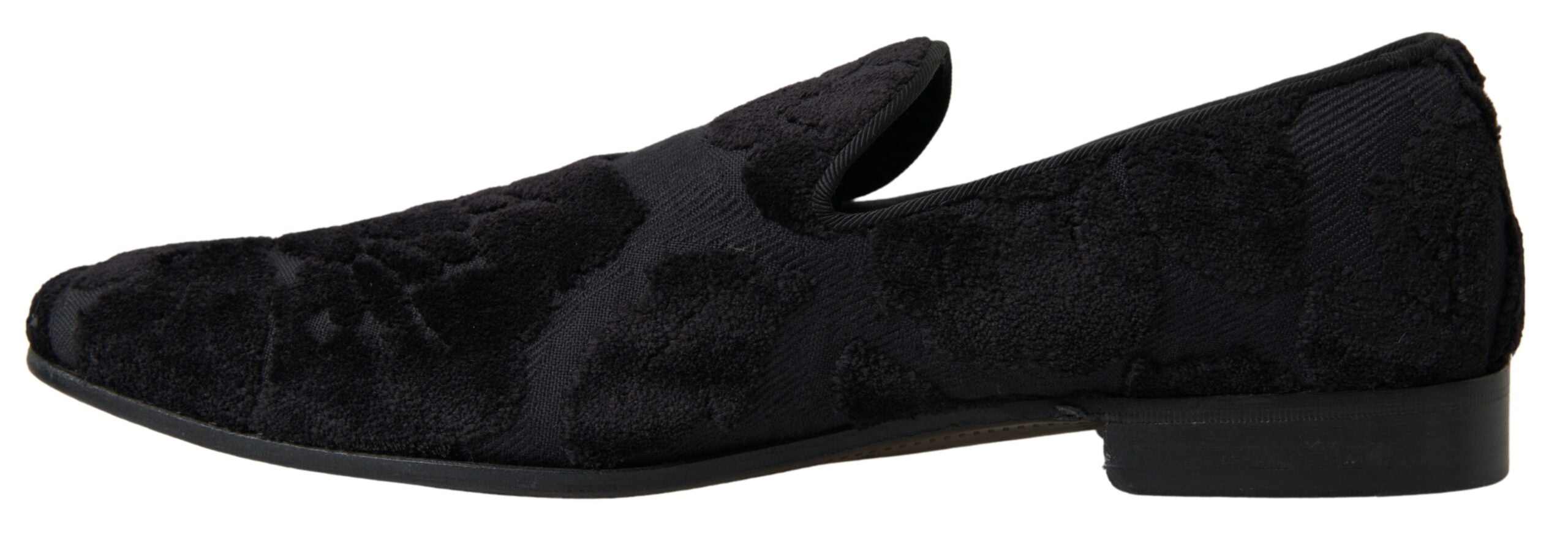 Dolce & Gabbana Black Brocade Loafers Formal Shoes -   -  Dolce & Gabbana.