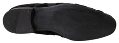 Dolce & Gabbana Black Brocade Loafers Formal Shoes -   -  Dolce & Gabbana.
