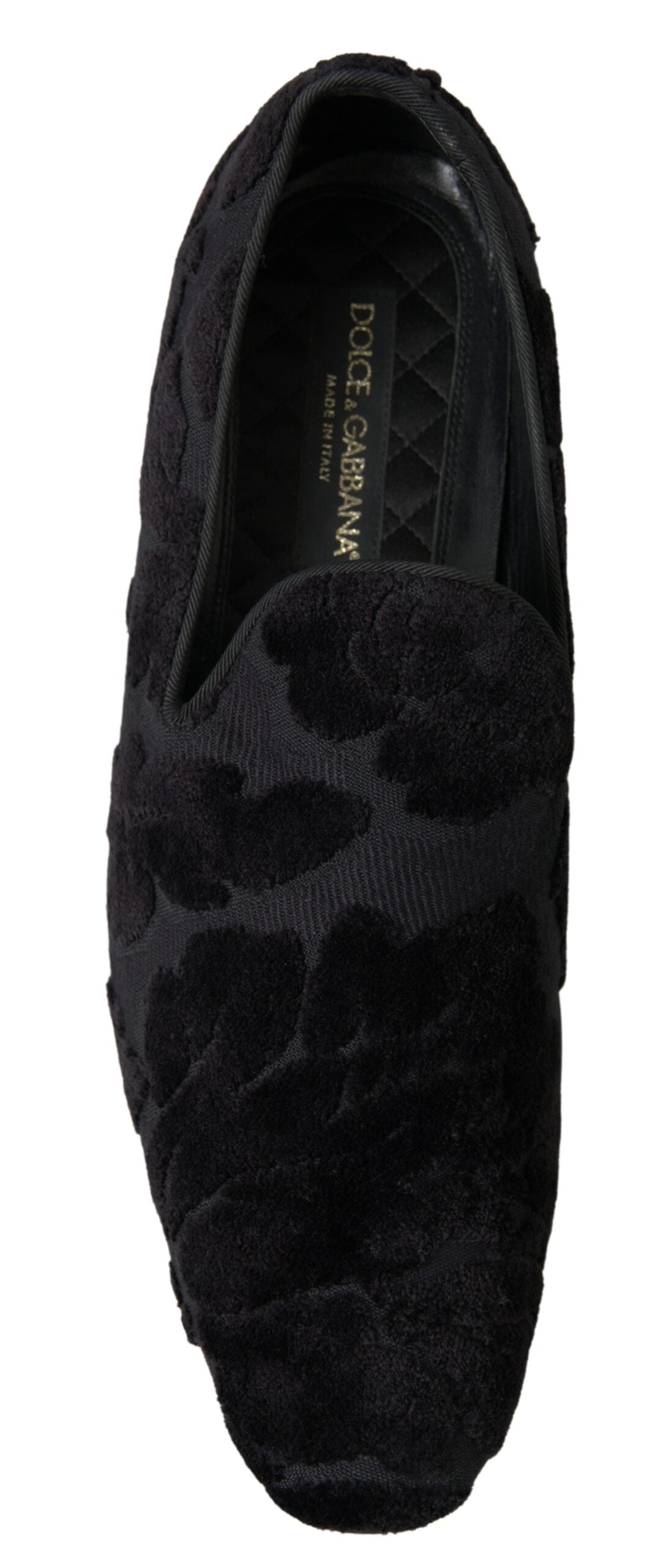 Dolce & Gabbana Black Brocade Loafers Formal Shoes -   -  Dolce & Gabbana.