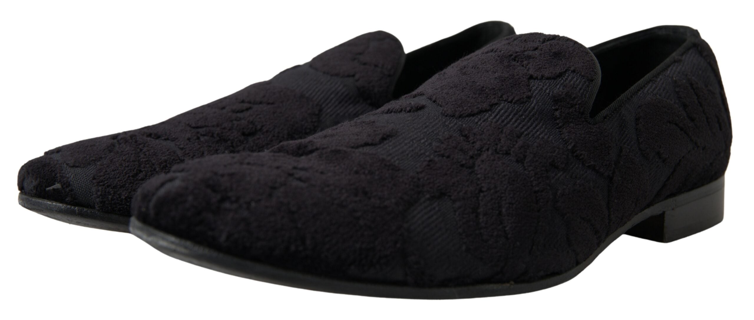 Dolce & Gabbana Black Brocade Loafers Formal Shoes -   -  Dolce & Gabbana.
