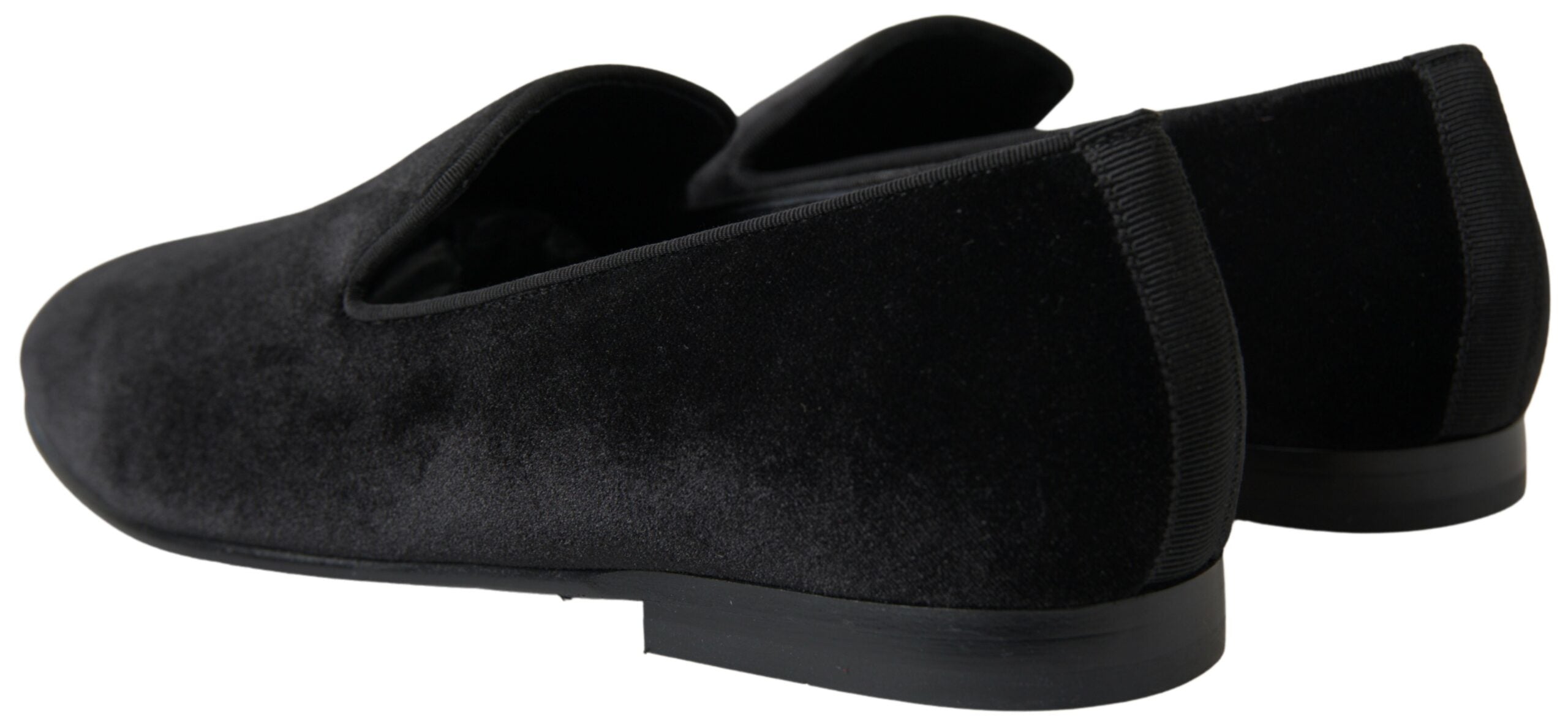 Dolce & Gabbana Black Velvet Loafers Formal Shoes -   -  Dolce & Gabbana.