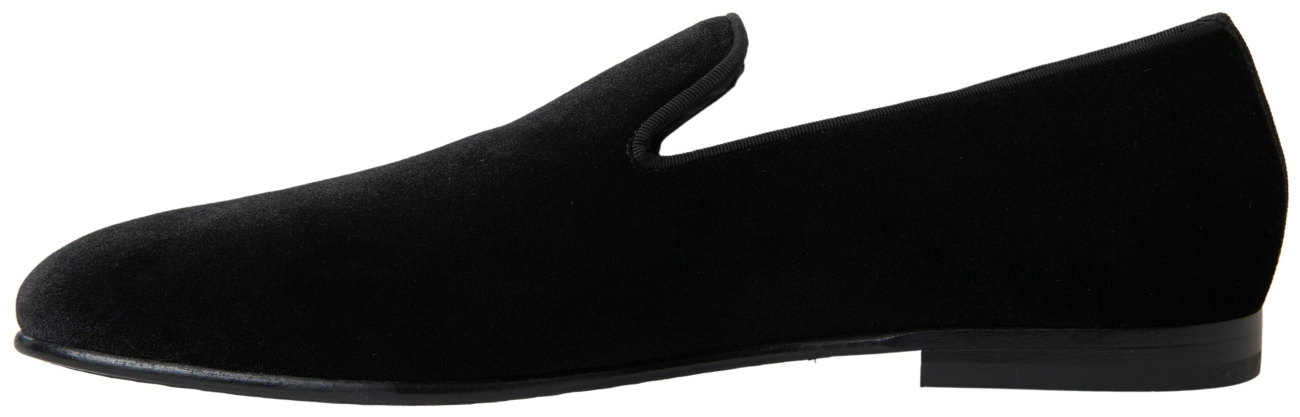 Dolce & Gabbana Black Velvet Loafers Formal Shoes -   -  Dolce & Gabbana.