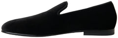 Dolce & Gabbana Black Velvet Loafers Formal Shoes -   -  Dolce & Gabbana.