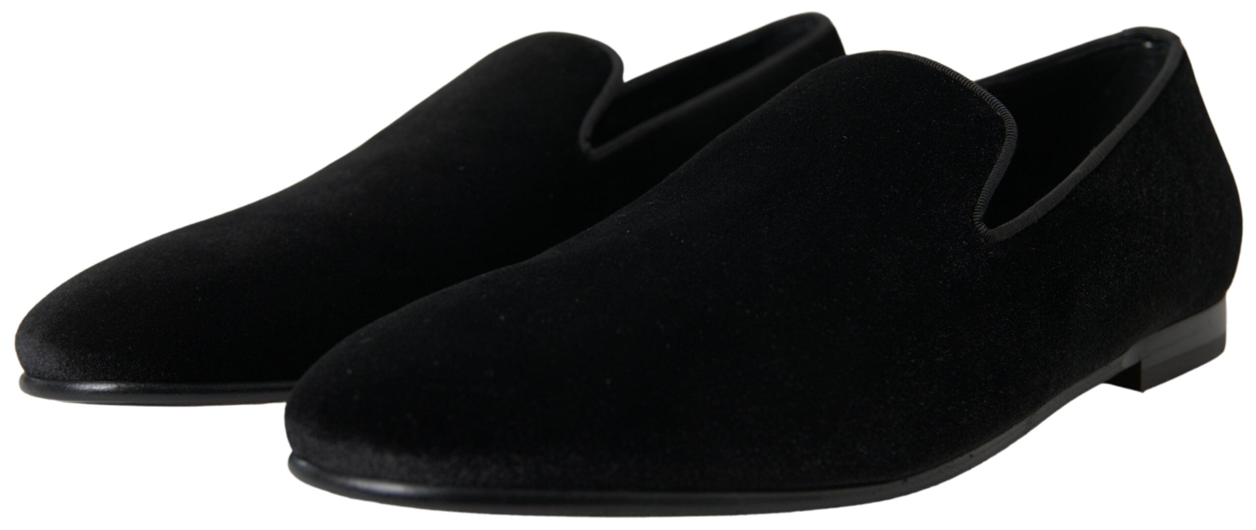 Dolce & Gabbana Black Velvet Loafers Formal Shoes -   -  Dolce & Gabbana.