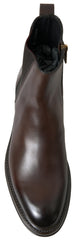 Dolce & Gabbana Brown Leather Chelsea Mens Boots Shoes -   -  Dolce & Gabbana.