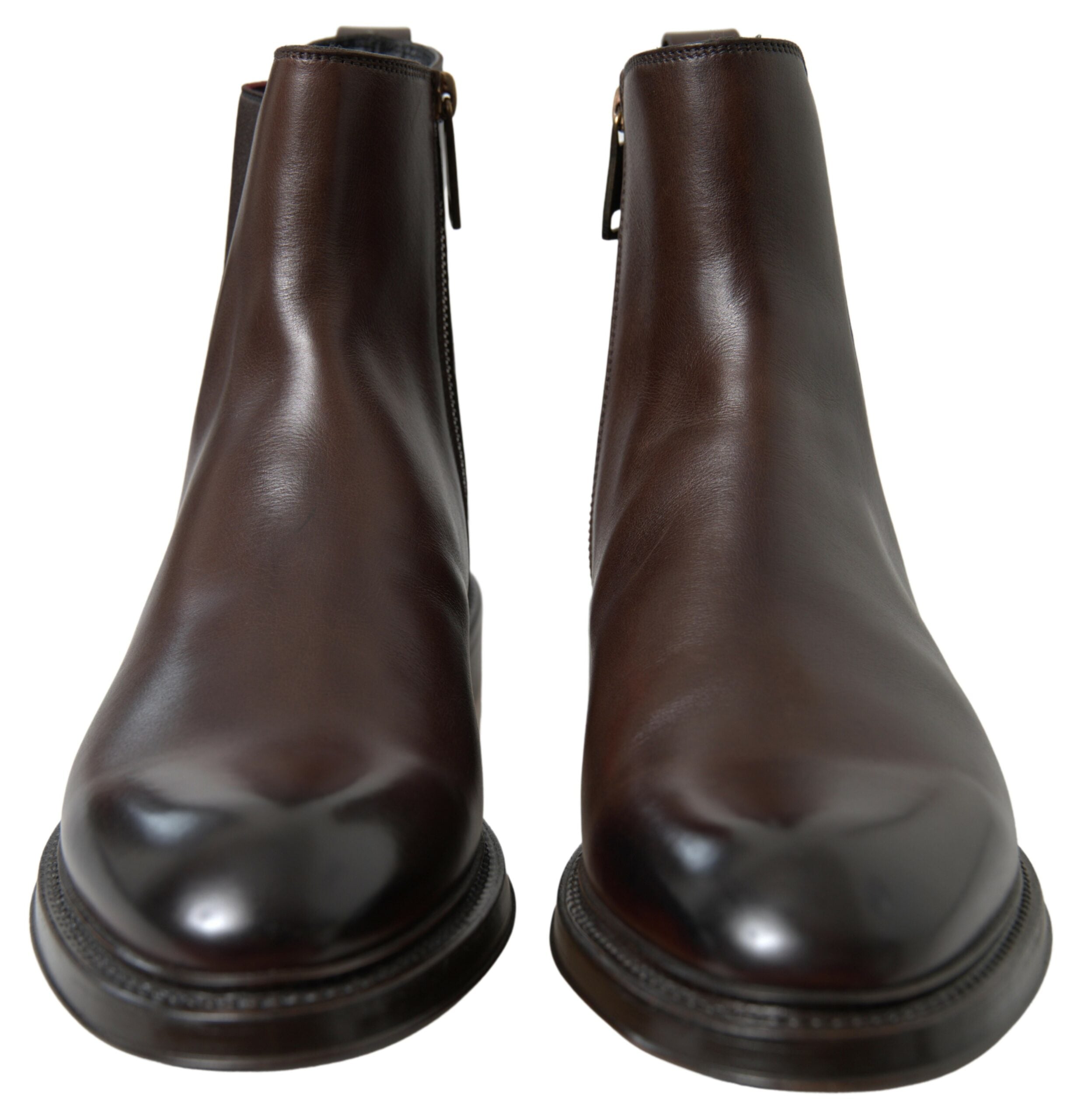 Dolce & Gabbana Brown Leather Chelsea Mens Boots Shoes -   -  Dolce & Gabbana.