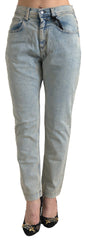 Dolce & Gabbana Blue Washed Cotton Mid Waist Skinny Jeans -   -  Dolce & Gabbana.