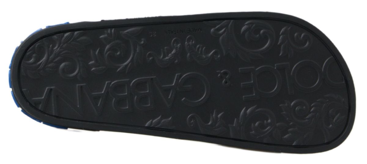 Dolce & Gabbana Black Slides Sandals Beach Saint Barth Shoes -   -  Dolce & Gabbana.