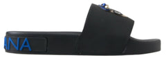Dolce & Gabbana Black Slides Sandals Beach Saint Barth Shoes -   -  Dolce & Gabbana.