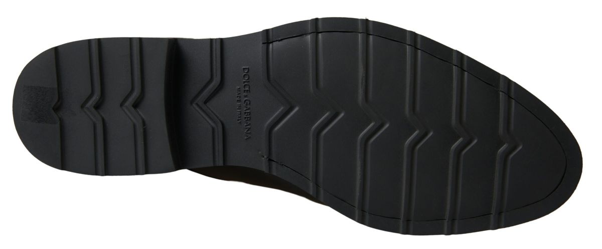 Dolce & Gabbana Black White Leather Formal Shoes -   -  Dolce & Gabbana.