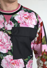 Dolce & Gabbana Pink Floral Roses Crewneck Top Sweater -   -  Dolce & Gabbana.