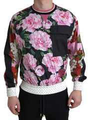 Dolce & Gabbana Pink Floral Roses Crewneck Top Sweater -   -  Dolce & Gabbana.