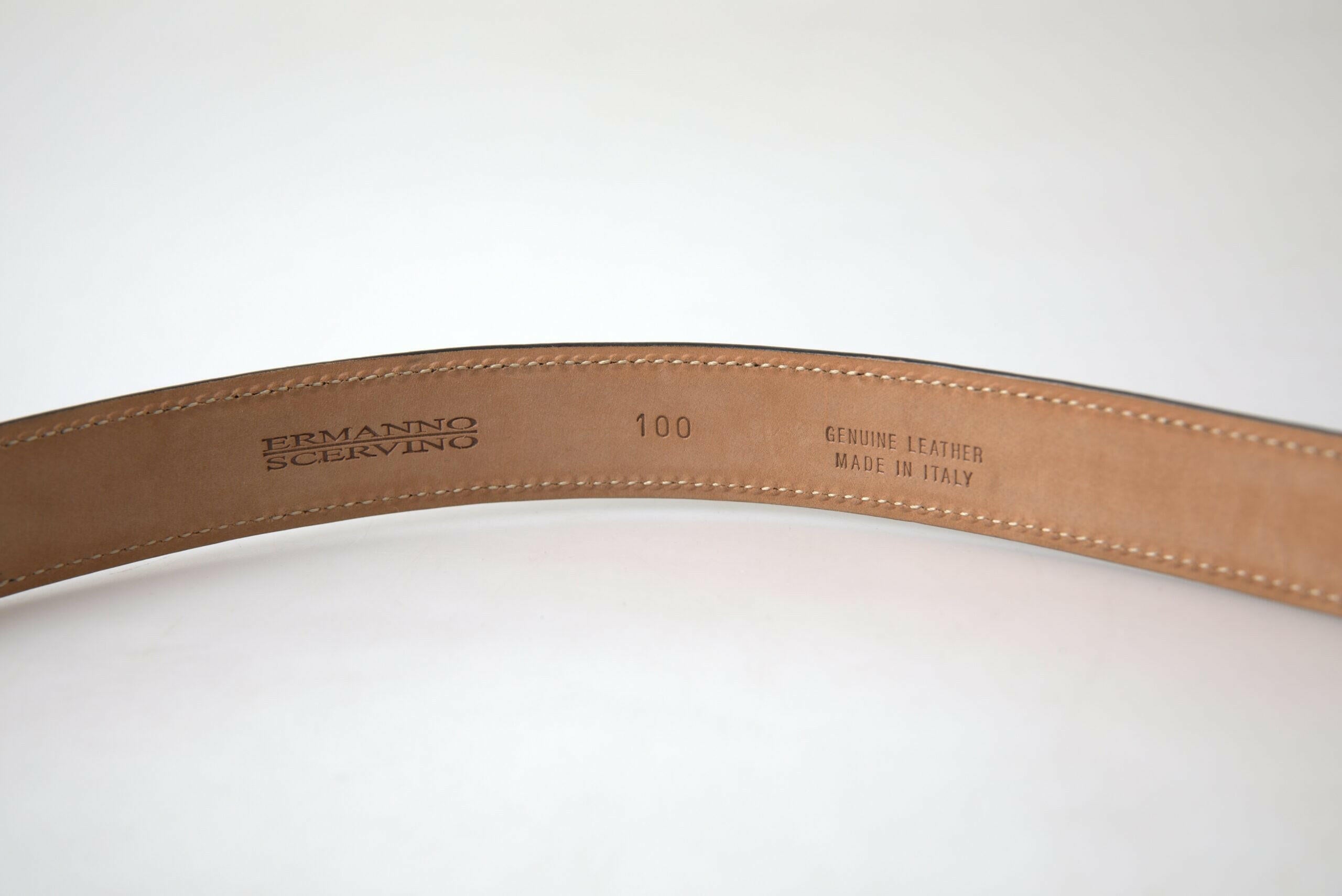 Ermanno Scervino Black Leather Metal Buckle Cintura Belt -   -  Ermanno Scervino.