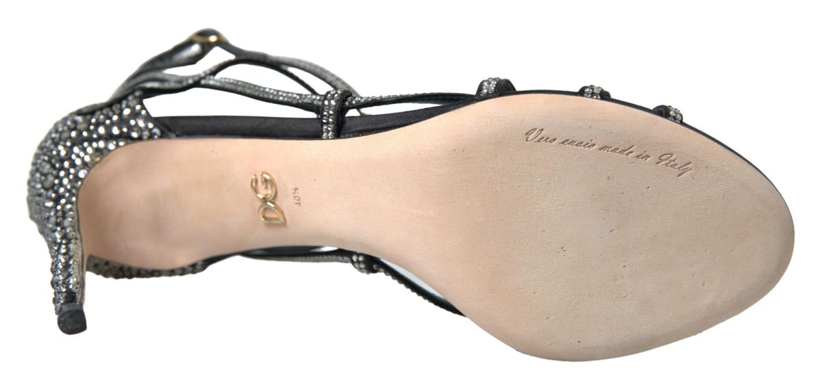 Dolce & Gabbana Rhinestone Stiletto Sandal Satin Shoes -   -  Dolce & Gabbana.