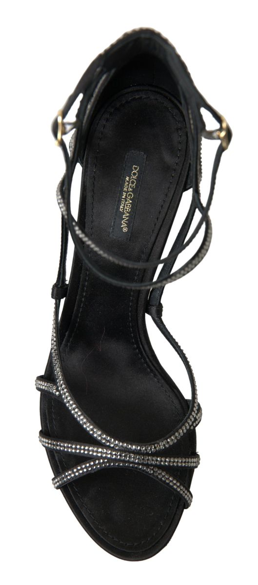 Dolce & Gabbana Rhinestone Stiletto Sandal Satin Shoes -   -  Dolce & Gabbana.