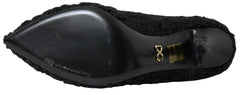 Dolce & Gabbana Black Stiletto Heels Mid Calf Boots -   -  Dolce & Gabbana.