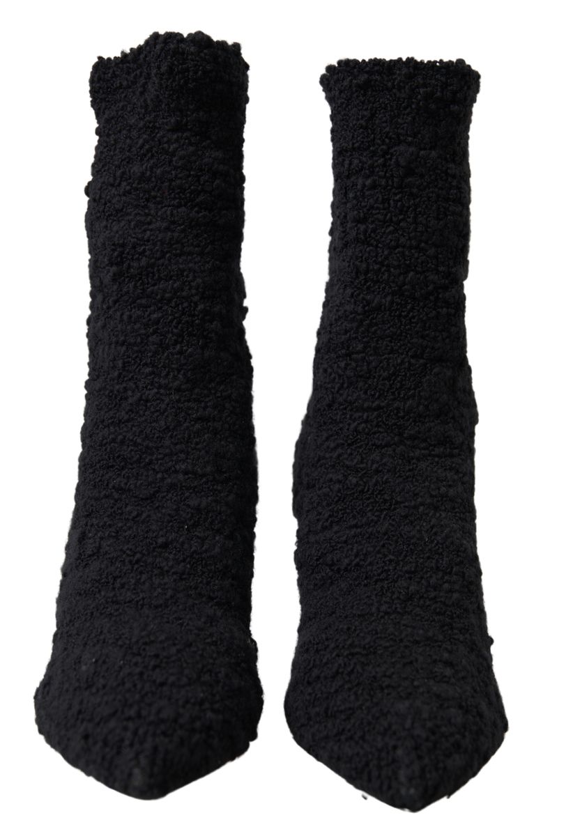 Dolce & Gabbana Black Stiletto Heels Mid Calf Boots -   -  Dolce & Gabbana.