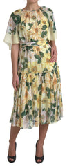 Dolce & Gabbana Multicolor Silk Floral Print Long Maxi Dress -   -  Dolce & Gabbana.