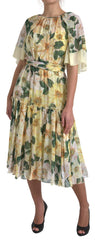 Dolce & Gabbana Multicolor Silk Floral Print Long Maxi Dress -   -  Dolce & Gabbana.