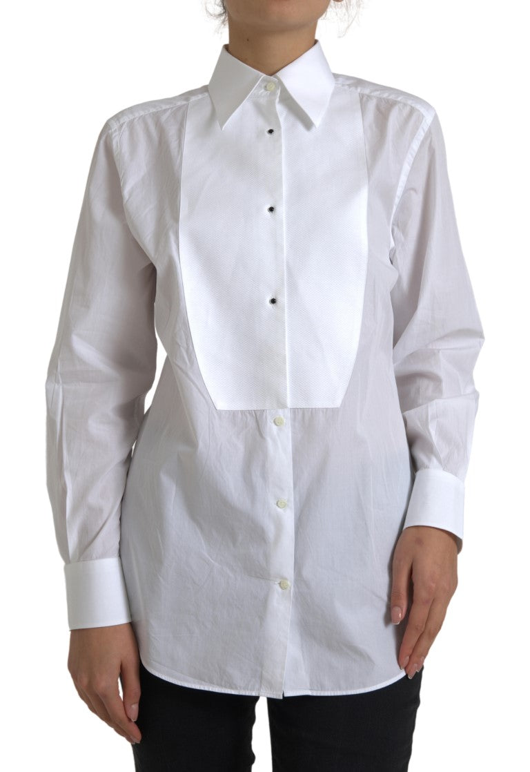 Dolce & Gabbana Cotton Collared Long Sleeves Shirt White -   -  Dolce & Gabbana.