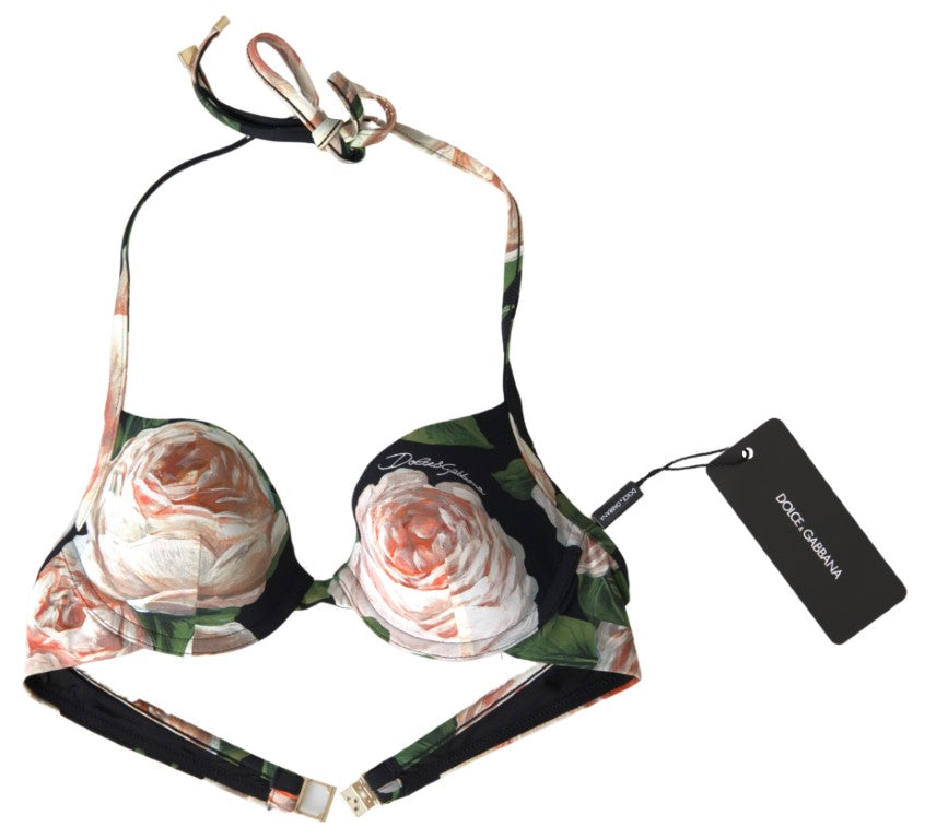 Dolce & Gabbana Multicolor Floral Beachwear Swimwear Bikini Top -   -  Dolce & Gabbana.