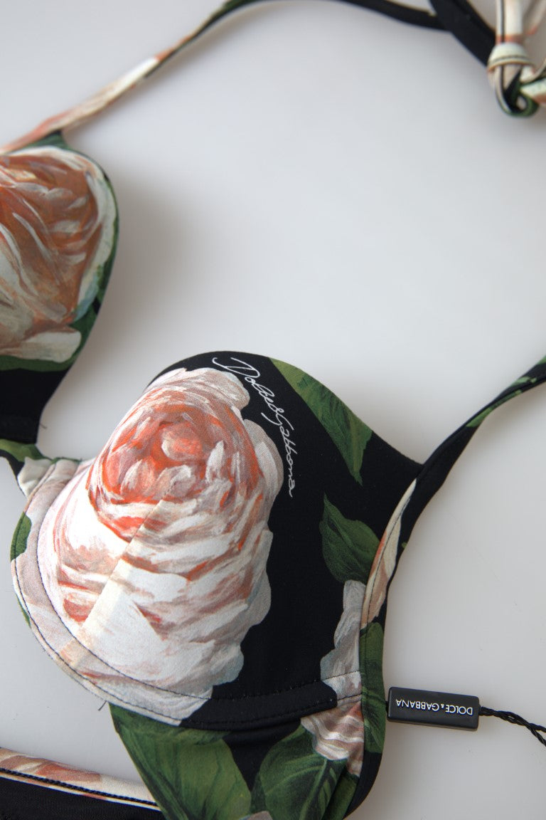 Dolce & Gabbana Multicolor Floral Beachwear Swimwear Bikini Top -   -  Dolce & Gabbana.