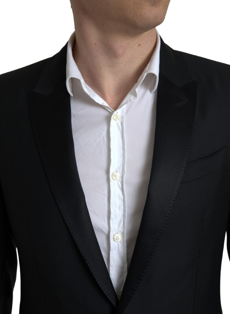 Dolce & Gabbana Black Wool Single Breasted MARTINI Blazer -   -  Dolce & Gabbana.