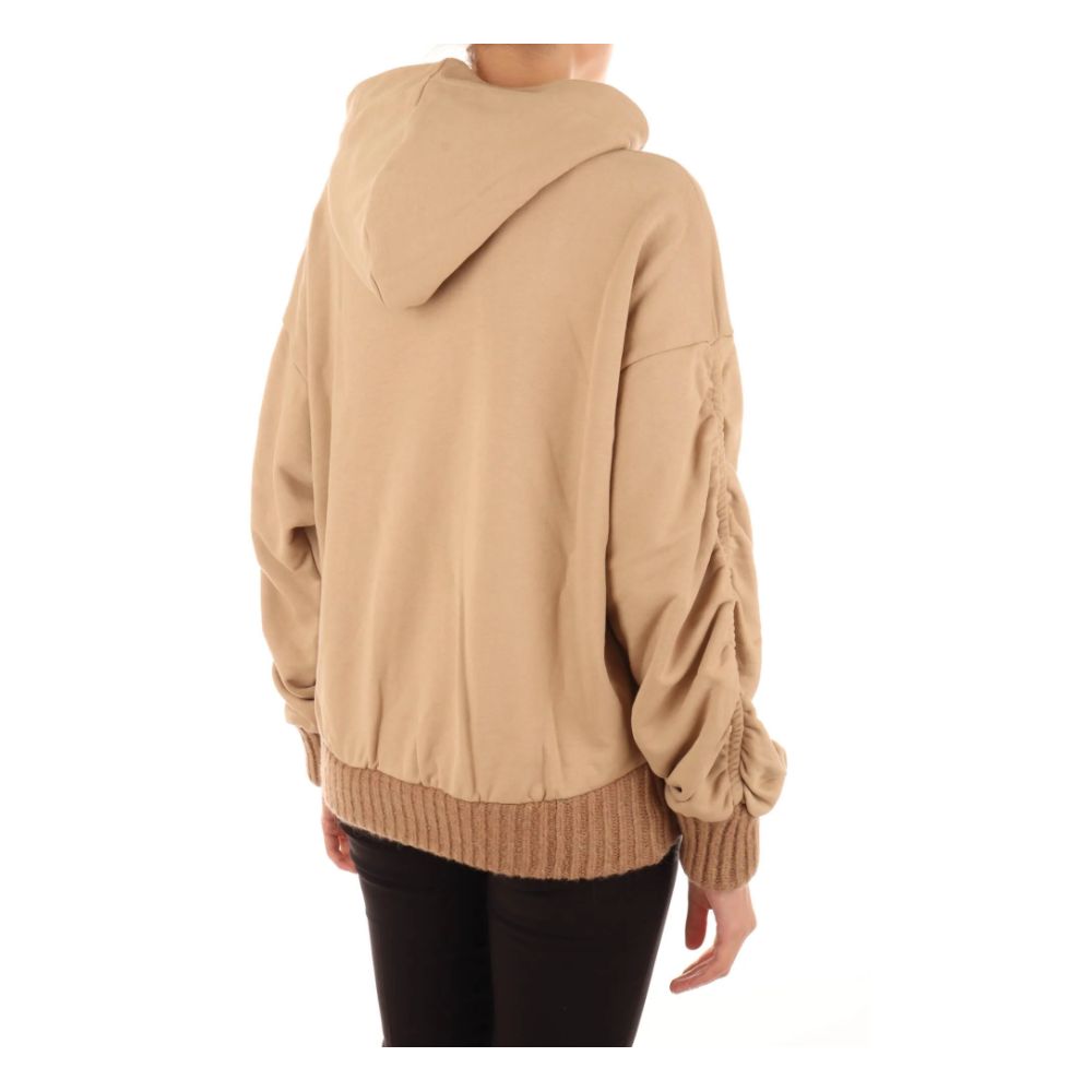 Hinnominate Chic Oversized Cotton Hoodie with Ruffled Sleeves -   -  Hinnominate.