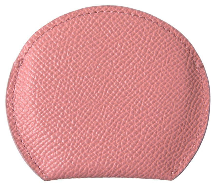 Dolce & Gabbana Pink Calfskin Leather Round Mirror Holder -   -  Dolce & Gabbana.