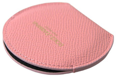 Dolce & Gabbana Pink Calfskin Leather Round Mirror Holder -   -  Dolce & Gabbana.