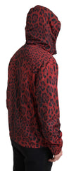 Dolce & Gabbana Red Leopard Hooded Bomber Full Zip Jacket -   -  Dolce & Gabbana.