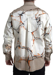 Dolce & Gabbana Multicolor Cotton Collared Denim Shirt -   -  Dolce & Gabbana.