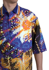 Dolce & Gabbana Luminaire Print Cotton Polo Top Men Shirt -   -  Dolce & Gabbana.