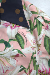 Dolce & Gabbana Cotton Polka Dot Lily Print Collared Shirt -   -  Dolce & Gabbana.