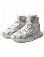 Dolce & Gabbana White Beige Sorrento Socks Sneakers Shoes -   -  Dolce & Gabbana.