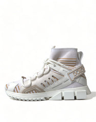 Dolce & Gabbana White Beige Sorrento Socks Sneakers Shoes -   -  Dolce & Gabbana.