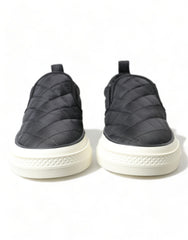 Dolce & Gabbana Black Quilted Slip On Low Top Sneakers Shoes -   -  Dolce & Gabbana.