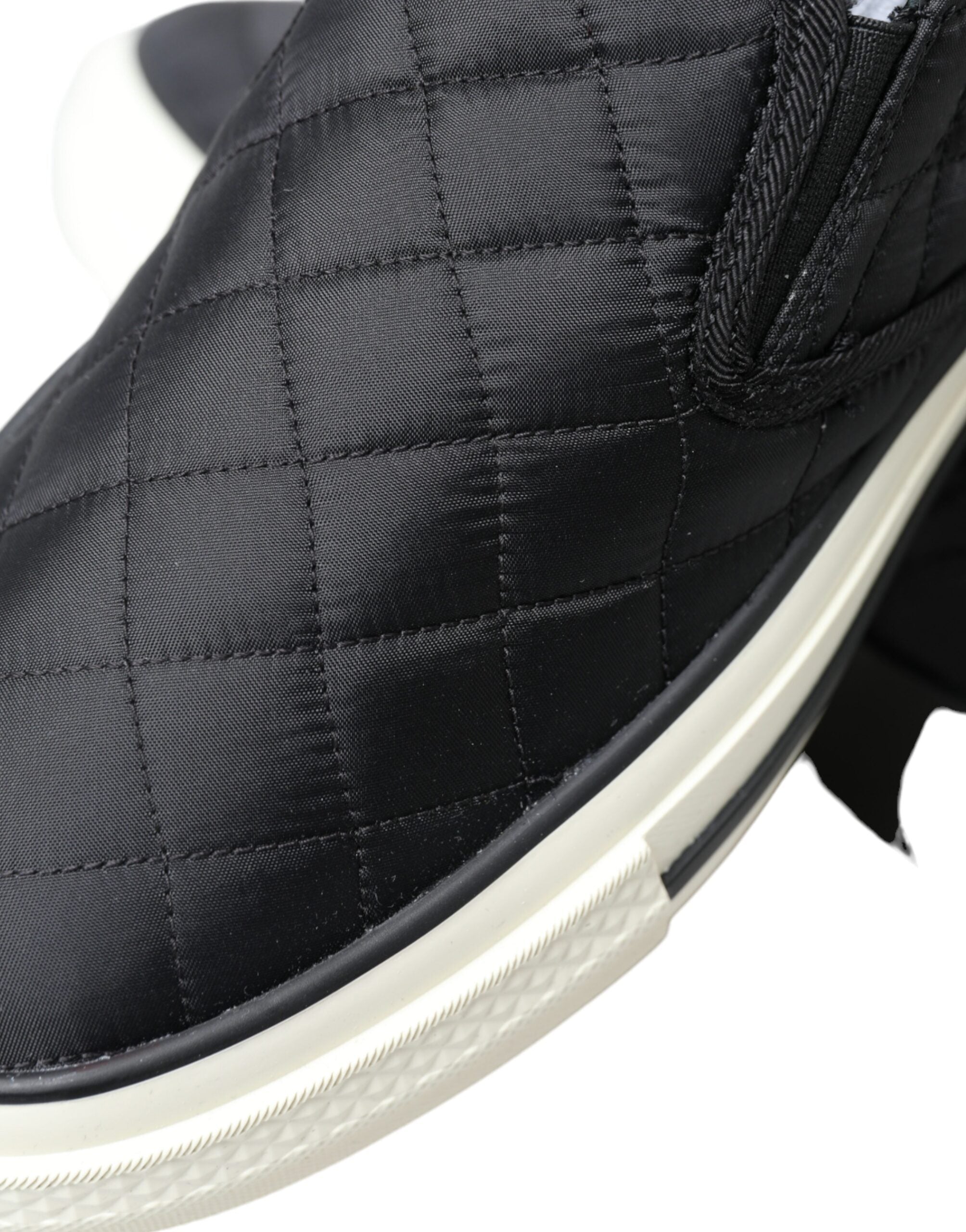 Dolce & Gabbana Black Quilted Slip On Low Top Sneakers Shoes -   -  Dolce & Gabbana.