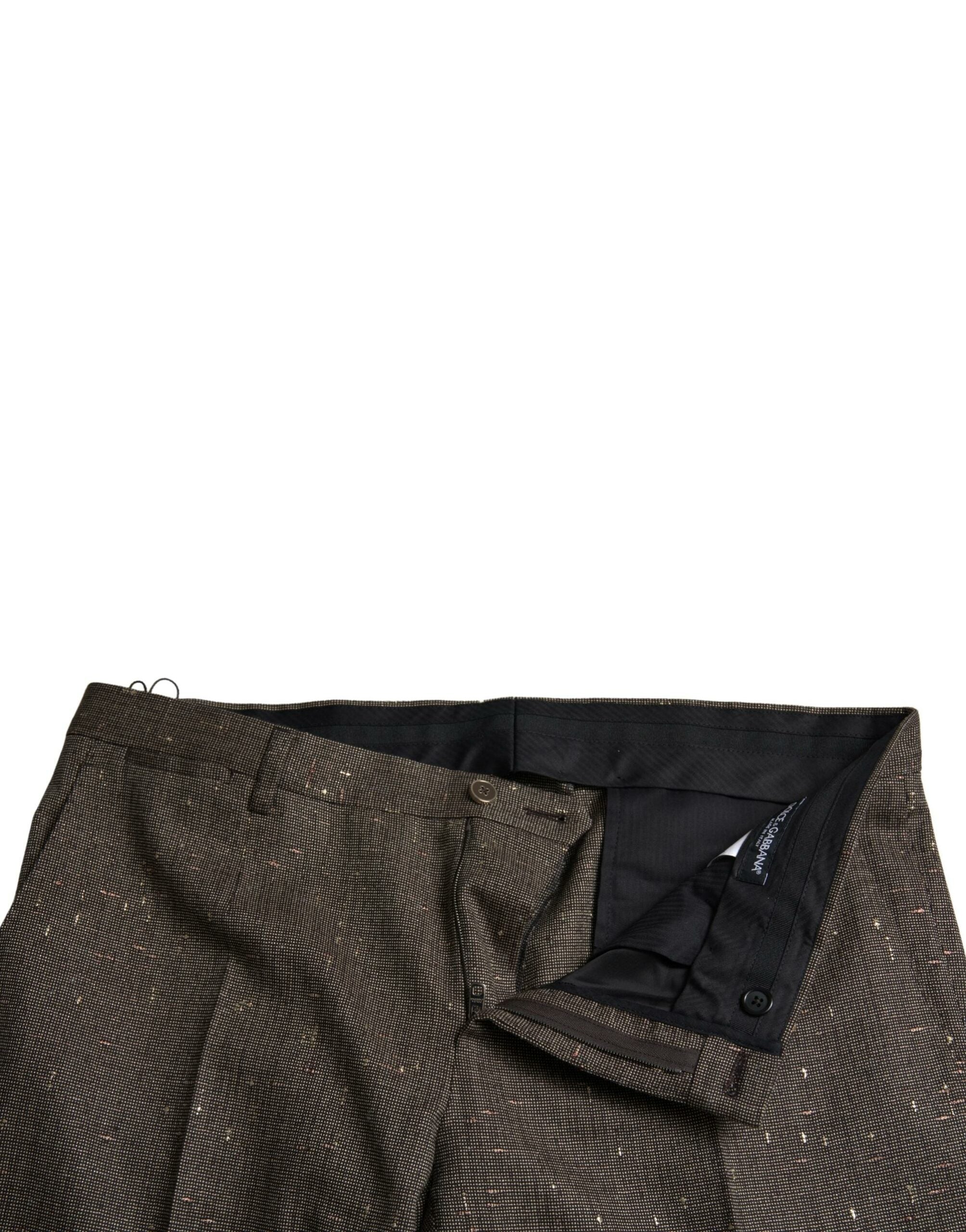 Dolce & Gabbana Brown Wool Dress Skinny Men Trouser Pants -   -  Dolce & Gabbana.