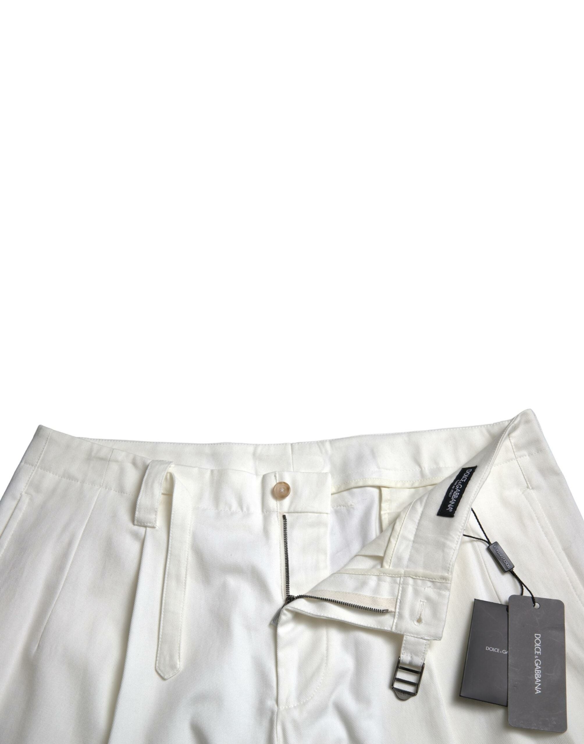 Dolce & Gabbana White Cotton Stretch Men Bermuda Denim Shorts -   -  Dolce & Gabbana.