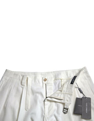 Dolce & Gabbana White Cotton Stretch Men Bermuda Denim Shorts -   -  Dolce & Gabbana.
