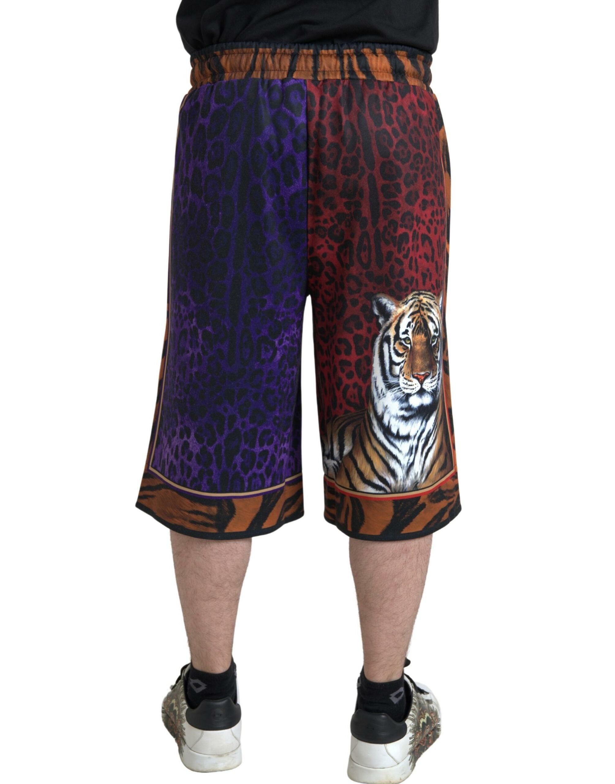 Dolce & Gabbana Multicolor Tiger Print Men Bermuda Shorts -   -  Dolce & Gabbana.