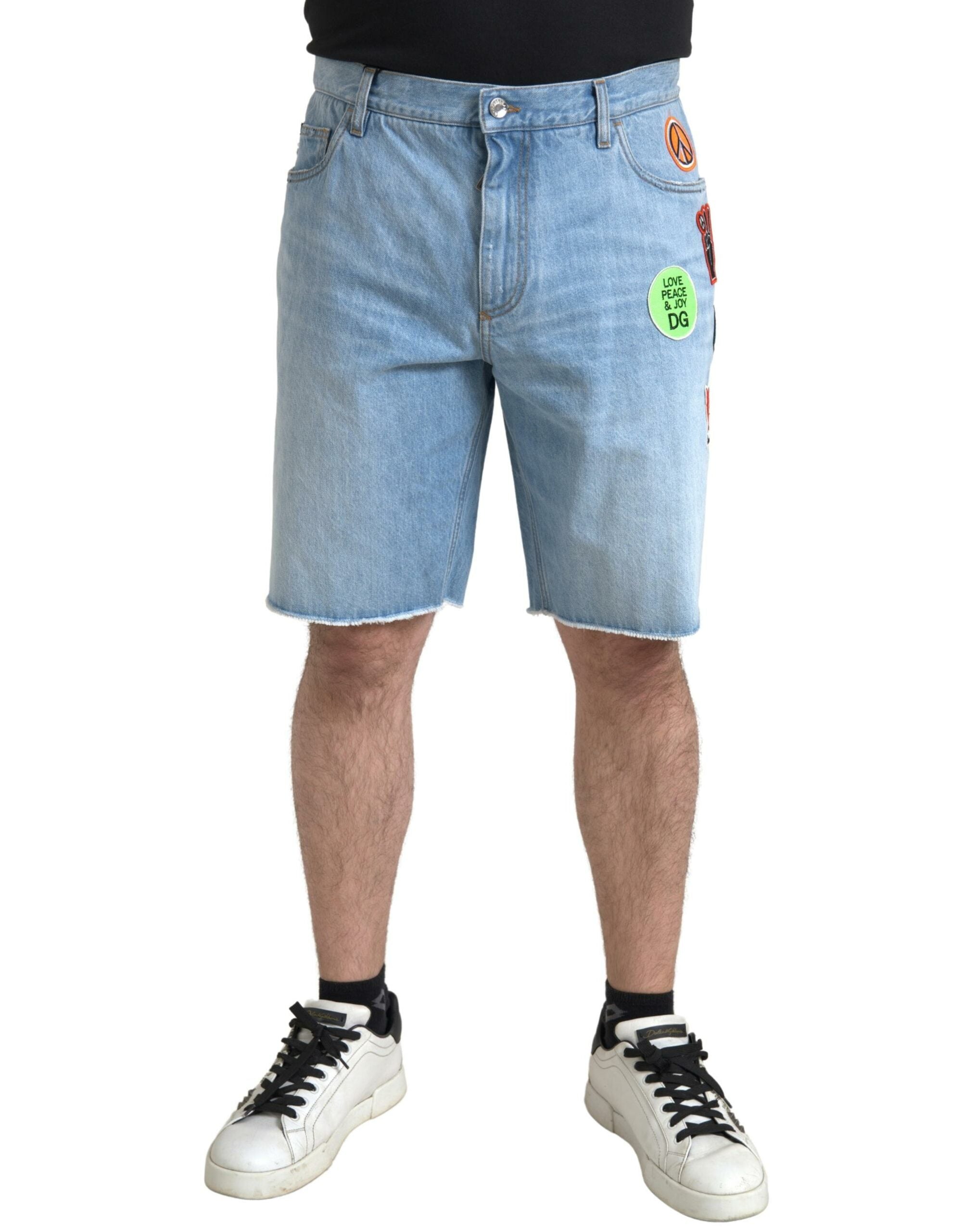 Dolce & Gabbana Light Blue Cotton Men Bermuda Denim Shorts -   -  Dolce & Gabbana.