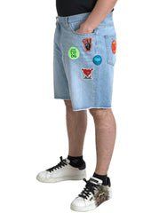 Dolce & Gabbana Light Blue Cotton Men Bermuda Denim Shorts -   -  Dolce & Gabbana.