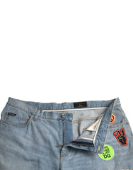 Dolce & Gabbana Light Blue Cotton Men Bermuda Denim Shorts -   -  Dolce & Gabbana.