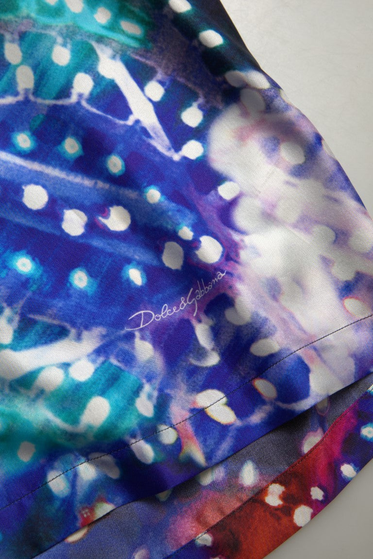 Dolce & Gabbana Multicolor Silk Psychedelic Print Men Pajama Shirt -   -  Dolce & Gabbana.
