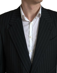 Dolce & Gabbana Black Stripe Single Breasted SICILIA Blazer -   -  Dolce & Gabbana.